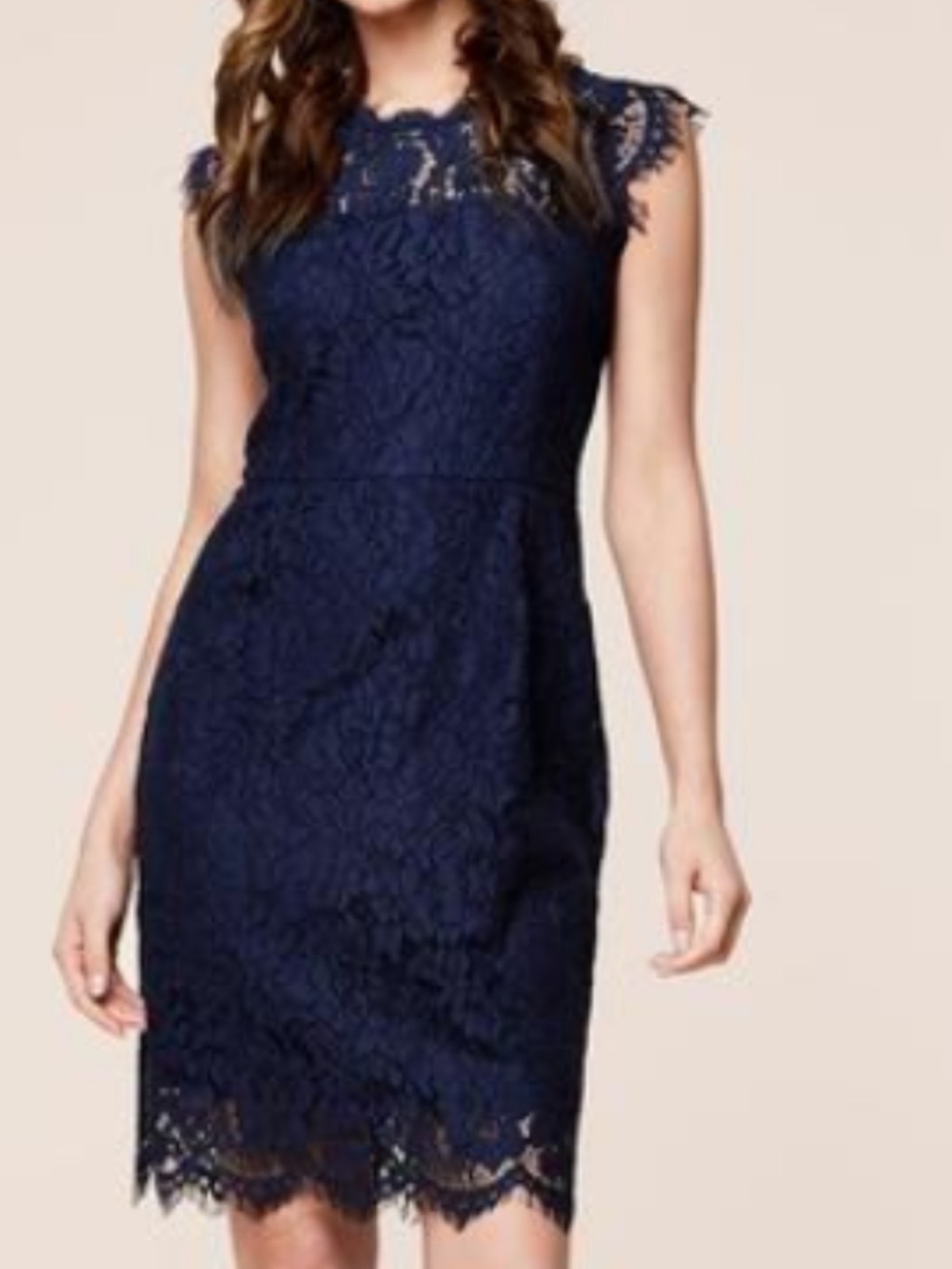 Miusol Navy Blue Lace Cocktail Sheath Dress Sz XL